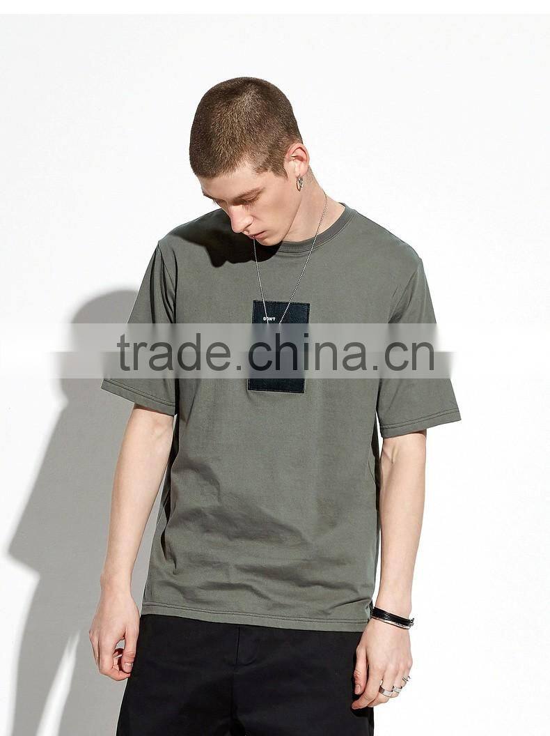 Wholesale crew neck mens tee shirts manufacturer china short sleeve custom t shirt printing