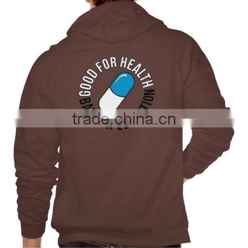 China factory custom printing 100% cotton long zipper hoodie