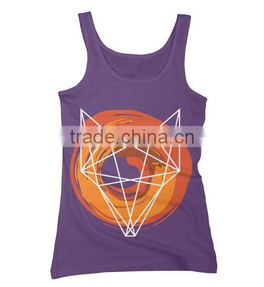 Alibaba china wholesale custom printing 100 cotton bulk ladies sports tank top
