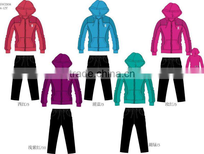 winter stock wholesale kid clothing sets girl boutique sweater hoodies