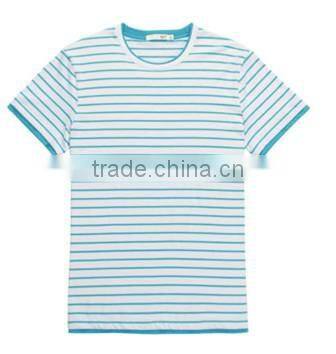 2017 Summer the best hot sale stripe o neckline stripe fancy short sleeve t shirt for men