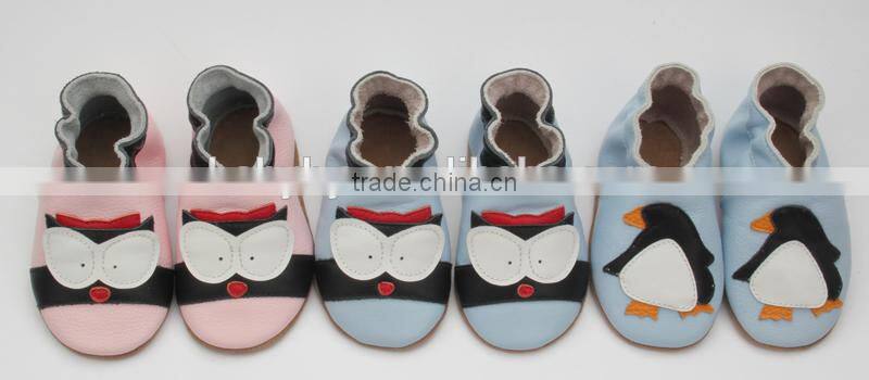 Wholesale breathable popular lovely soft leather baby shoes
