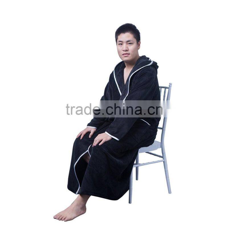 Black super soft 'men's onesie pajamas with hood
