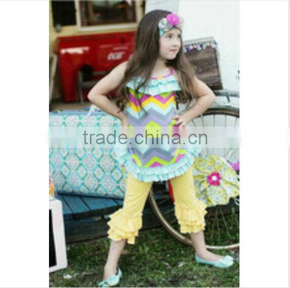 wholesale kids christmas pajamas 100% cotton for American Boutique Green stripes kids pajamas set baby and boy pajamas clothes