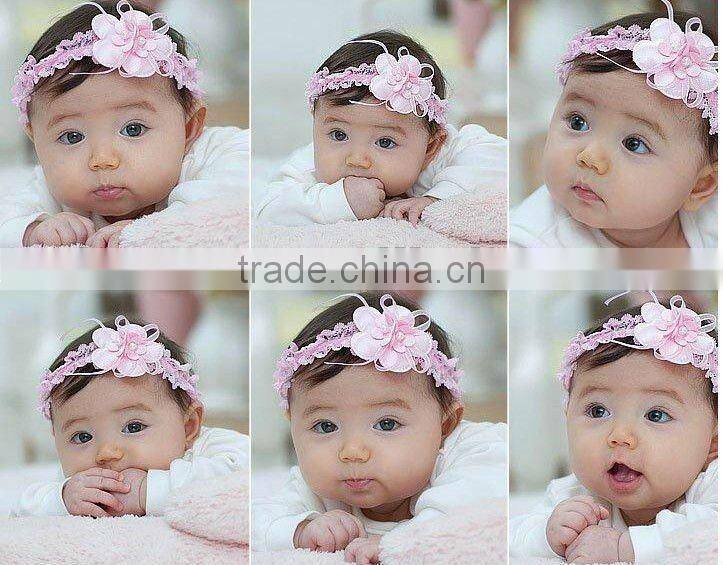 2015 new kids hair flower accessory