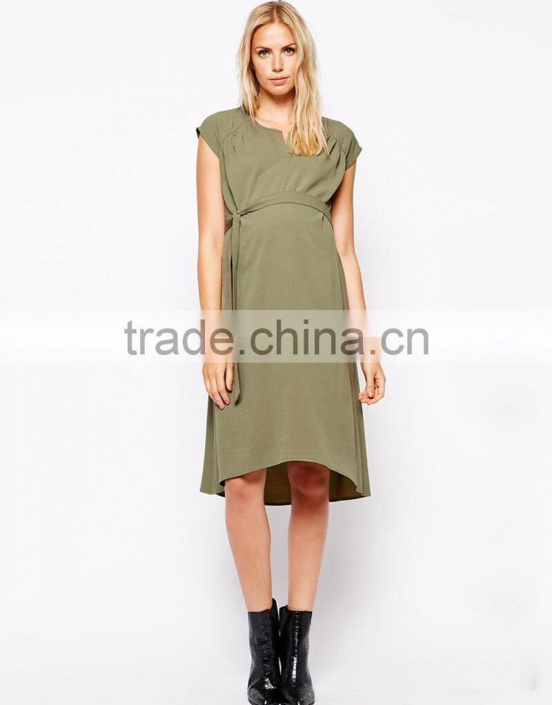Maternity Swing Dress With Dipped Hem Maxi Dress China supplier
