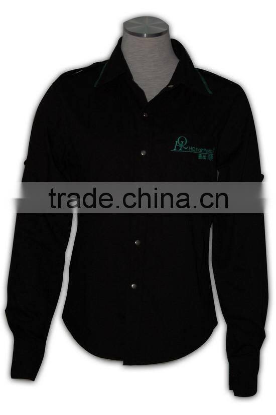 100% Cotton Design china made hot sale black women designer dress shirts