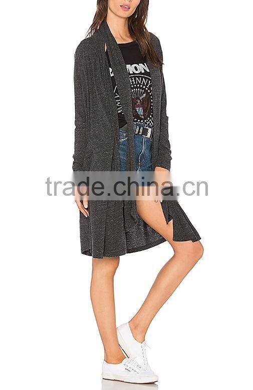 2017 Latest Plus Size Long Sleeve Knee Length Wholesale Knitted Women Long Cadigan Sweater