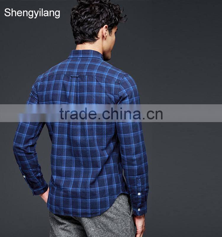 Wholesale cheap price high quality man fashion plaid shirt 2016 china manufacturers