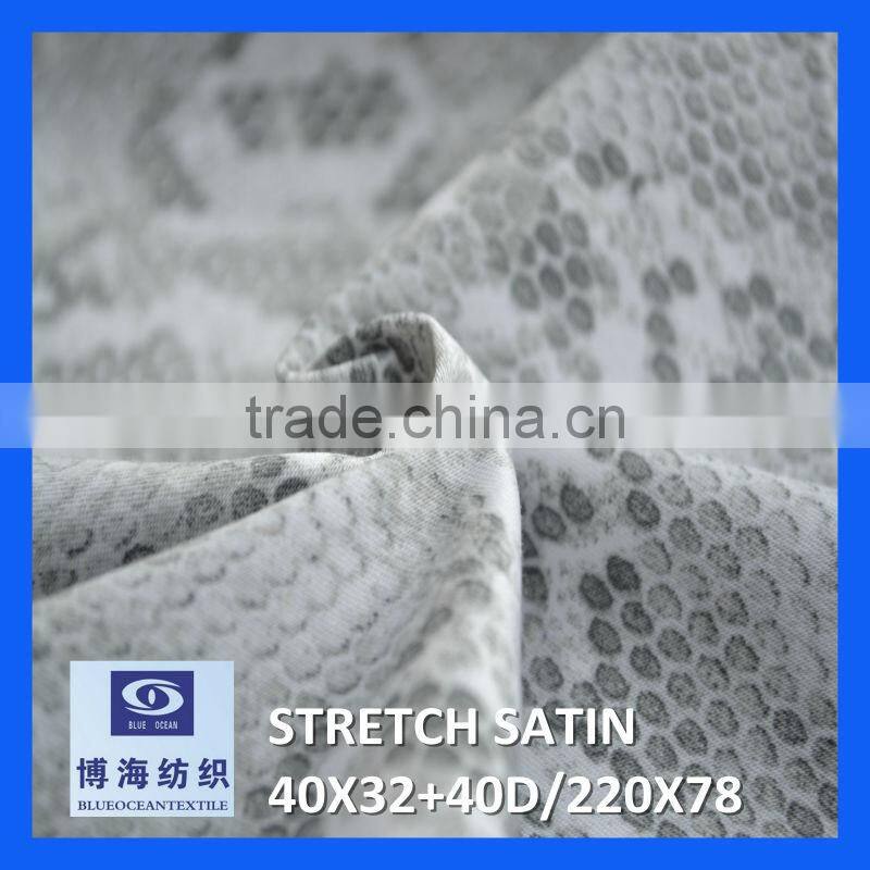 floral printed satin fabric