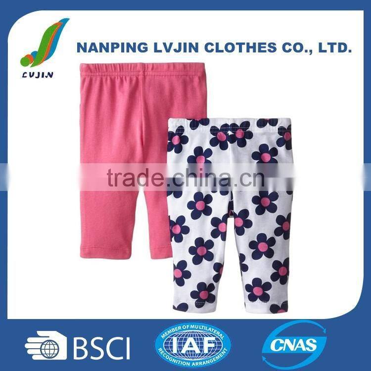 100%Cotton Material and Girls Gender High Quality Kids Clothes Baby Girls' 2 Pack Pants