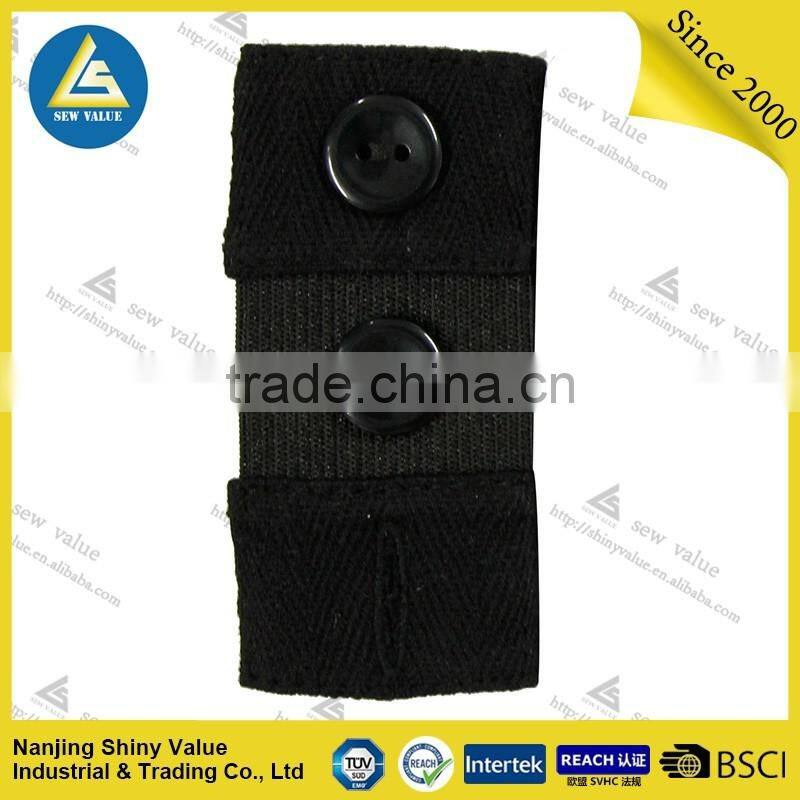 black colour 2 plastic buttons 1 button hole in individual blister card package