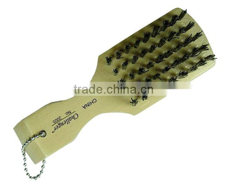 shoe brush with iron circle for convenient hunging