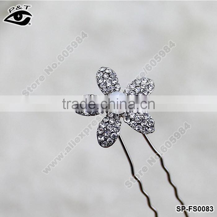 Rhinestone Flower Design Hairpins Decorative rhinestone Pins Hair Pins bridal wedding hair style