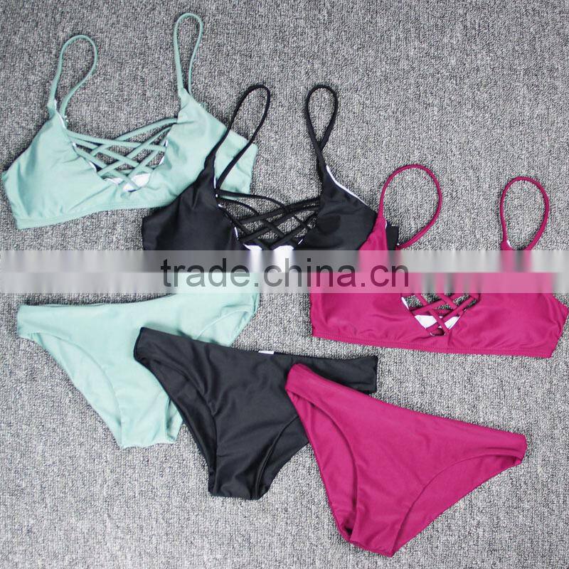 purple drawstring halter swimwear bikini/moje fancy bikini swimwear/ fancy bikini set swimwear beachwear