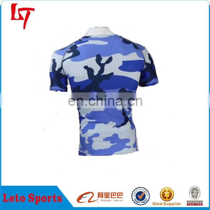 custom rash guard mma design camo gym wear man fitness