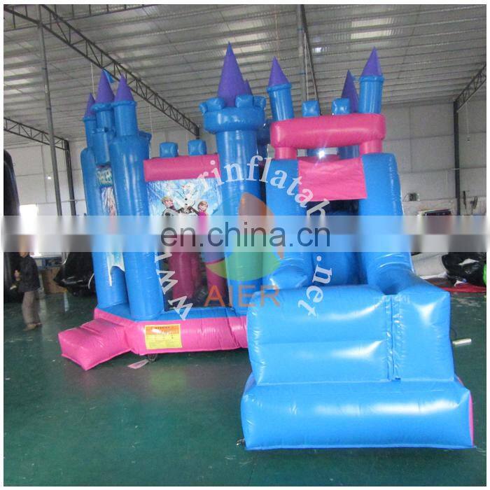China factory price inflatable frozen bouncy castle / adult baby play toy inflatable bouncer house with slide