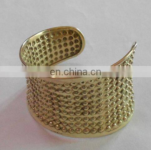 Gold Bangle Stack/ Best Seller hammered Brass Bangle in Copper n Silver Finish