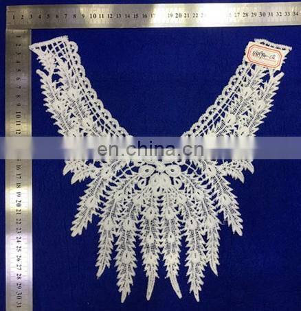 Flower Embroidered Collar Hollow With Pearl Decorative Neckline