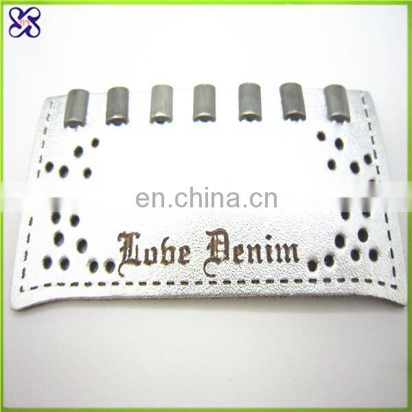 custom nicely leather patch label for jeans