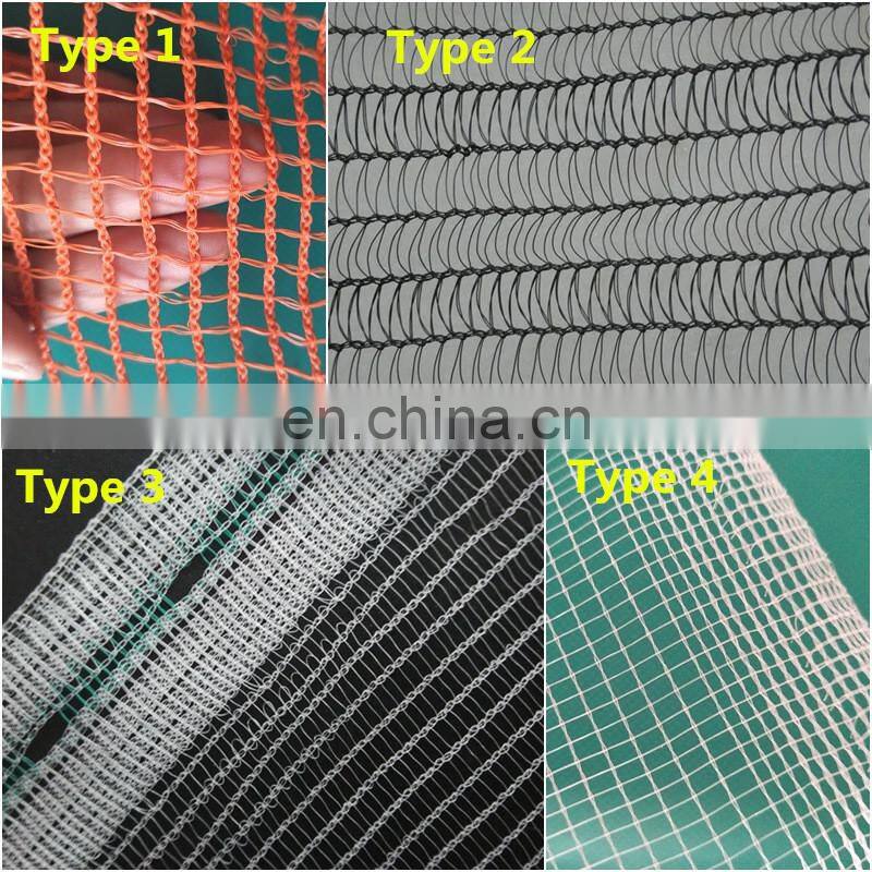 Anti-hail, fruit collection net, run-resistant, double thread, dark green colour.