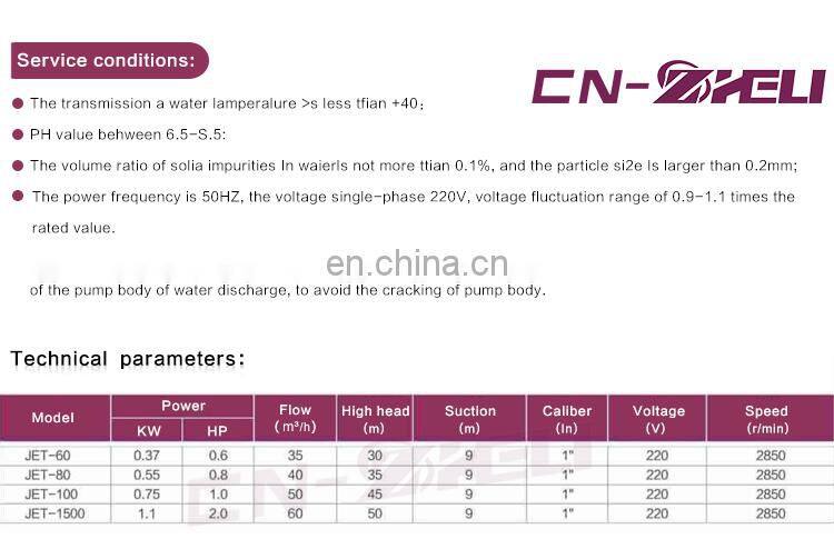 2019 Top quality single phase Jet series water motor pump price
