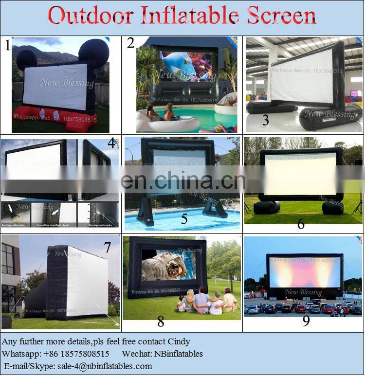 Black Inflatable Cinema Screen Outdoor Party Inflatable Video Wall Screen