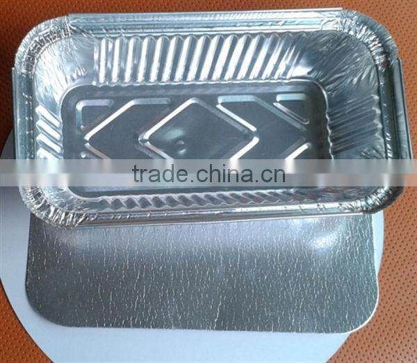The disposable aluminum foil box of restaurant food packaging