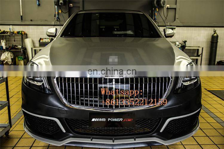 2018year- S class W222 S63/S65 body kit B700 upgrade to B900 front bumper front lip rear diffuser with exhaust tips