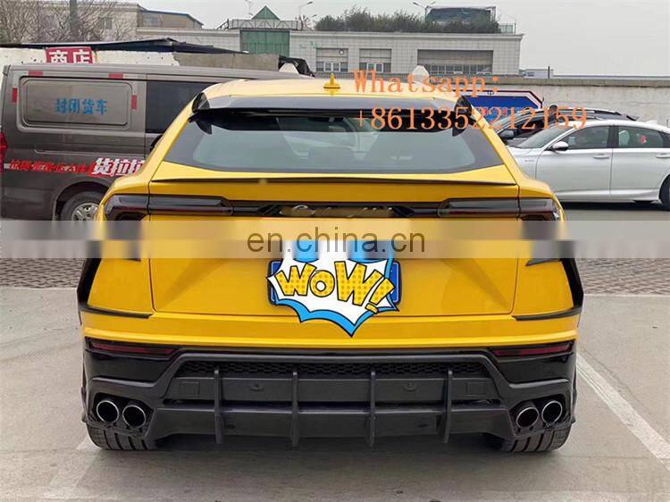 Urus dry carbon fiber material body kit fit for Urus 2018-2020year TC style front lip with canard hood mirror cover side skirt