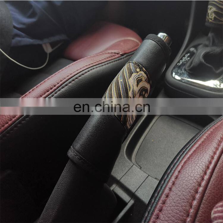 High quality universal handbrake protectors decorative handbrake sets natural fiber automotive interior accessories