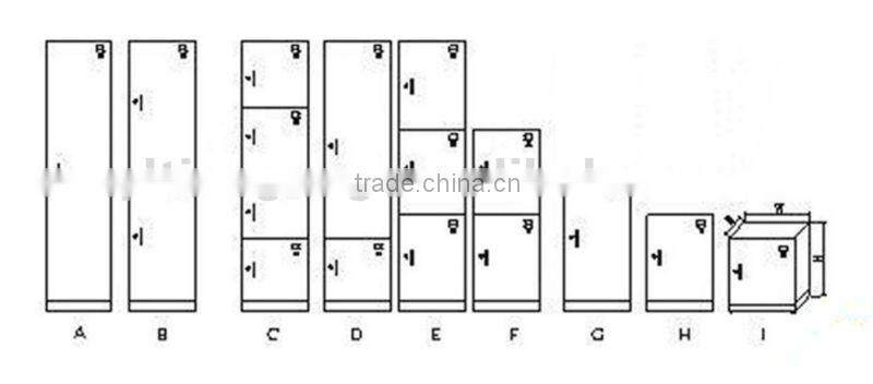 1 Door Round Featheredge Unassembled Metal Locker