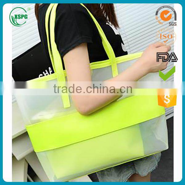 Promotioal Beautiful Pvc Button Closure Bag / Fashion Lady Bags