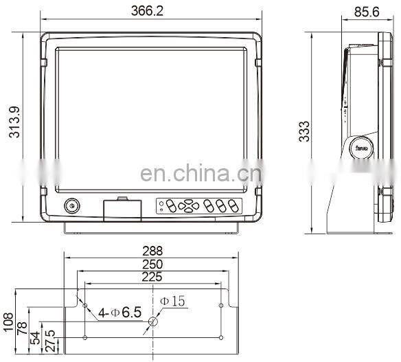 Marine electronics navigation communication HM-2615 15 inch screen GPS radar sonar echo sounder fish finder monitor LCD display