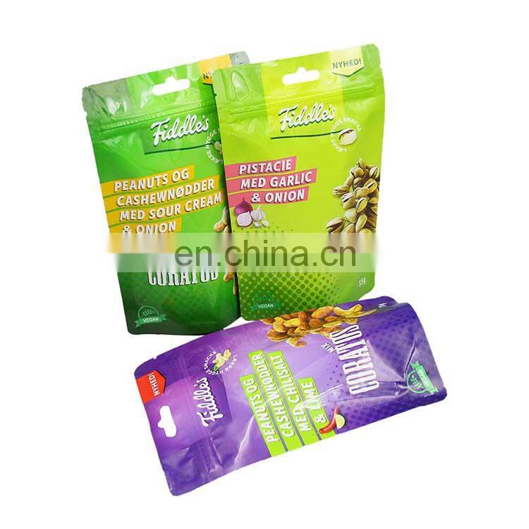 Bag Food Packaging bags Plastic Snacks Packing Nuts Donuts Zipper Stand Up Pouch