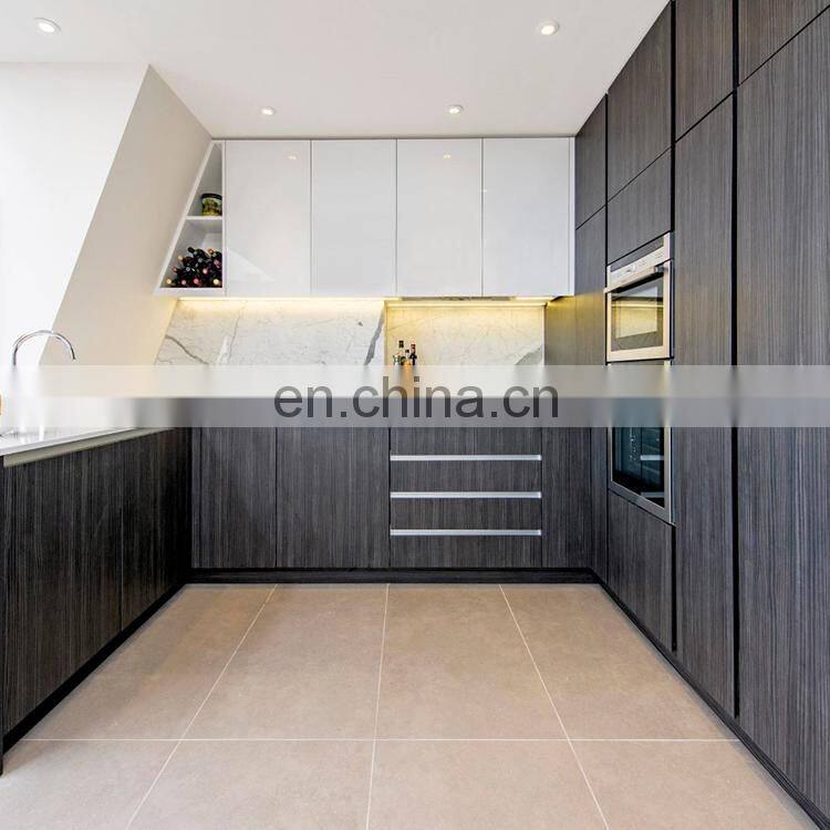Australian Standard Modern Design Ideas 2020 Black Melamine Plywood Kitchen Cabinet