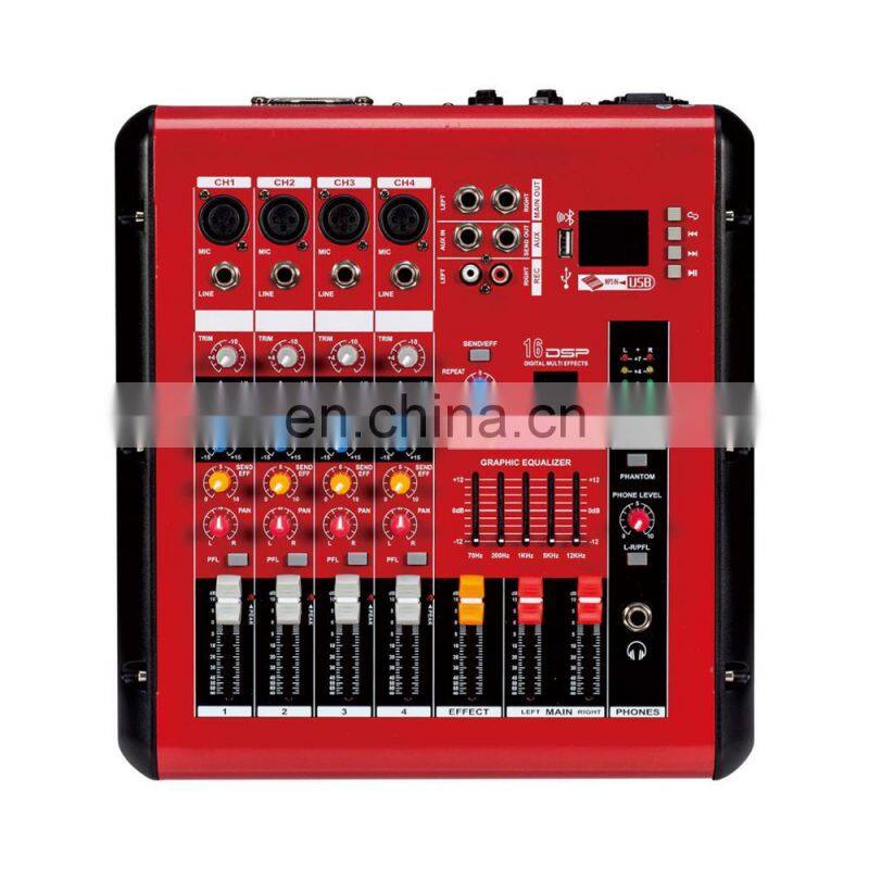 4 Channel Professional Mixing Amplifier Amp Powered Mixer Power Audio PMR406