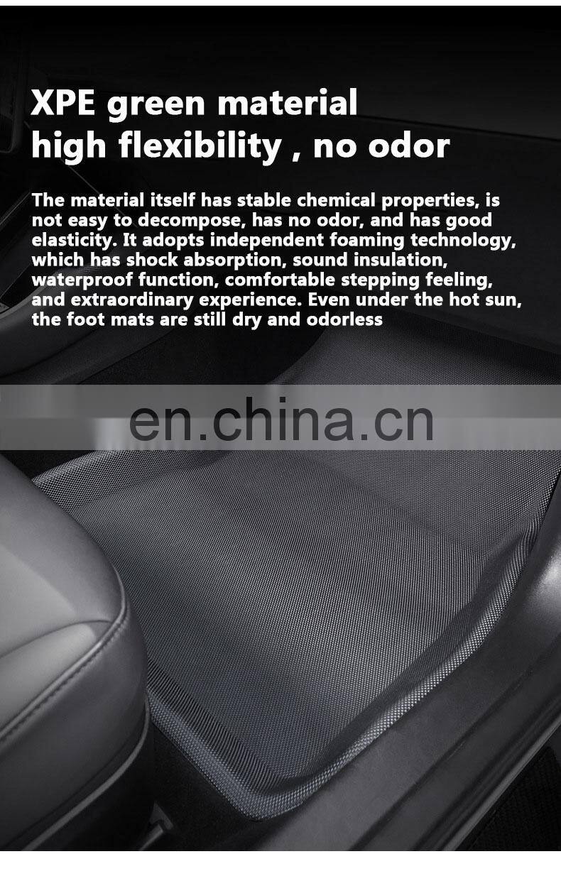 3D molded pad floor mats XPE material for tesla model 3 accessories
