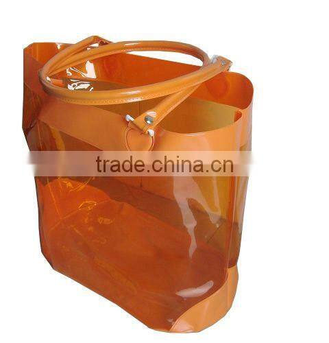 Handle pvc beach bag for towel swimsuit