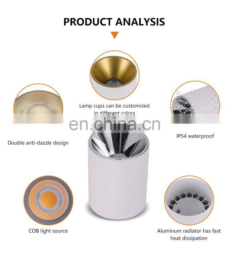 Hot Selling White Black Body Fixture Recessed Adjustable Commercial 10Watt LED Down Lights