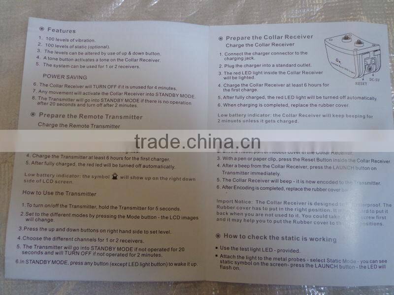 LCD Dog Remote Rechargeable And Waterproof Dog Training Collar