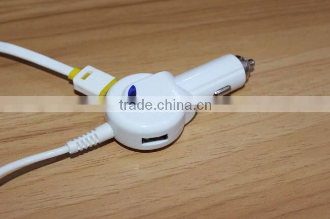 3.1A 3100mA 3in1 vehicle charger android device and smart phone car charger with 6 Feet cable