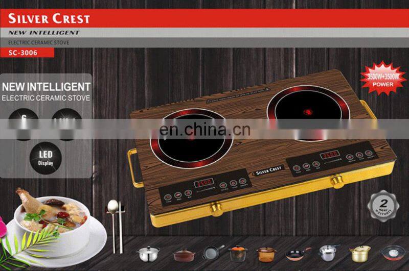 Induction cooker 110v/220v 2000W touch control black color easy to operate rice soup milk hotpot rice keep warm function
