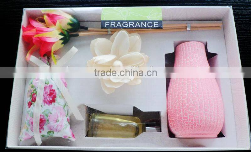 aroma diffuser/reed diffuser set/gift set/reed diffuser with scented sachet ,flower,perfume oil