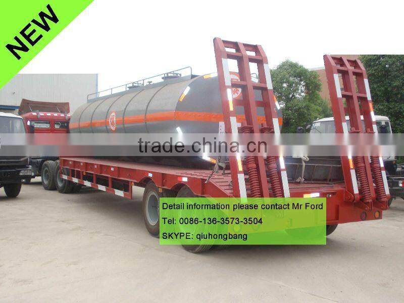 Red 2 axles trailer semi trailer exvacator transport trailer 0086-13635733504