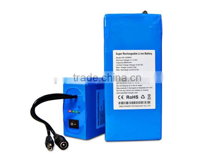 Factory offer 12v lithium battery for cctv security and 2000cycle 12v lithium ion battery pack for led strip light