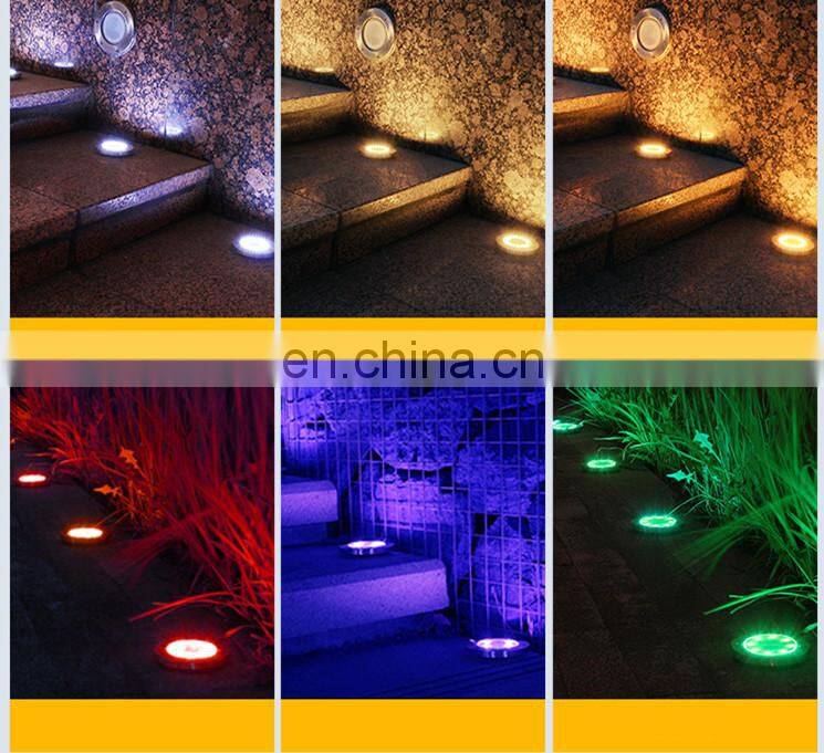 Landscape Led Outdoor Waterproof Ground Lights Solar Garden Path Underground Lamps