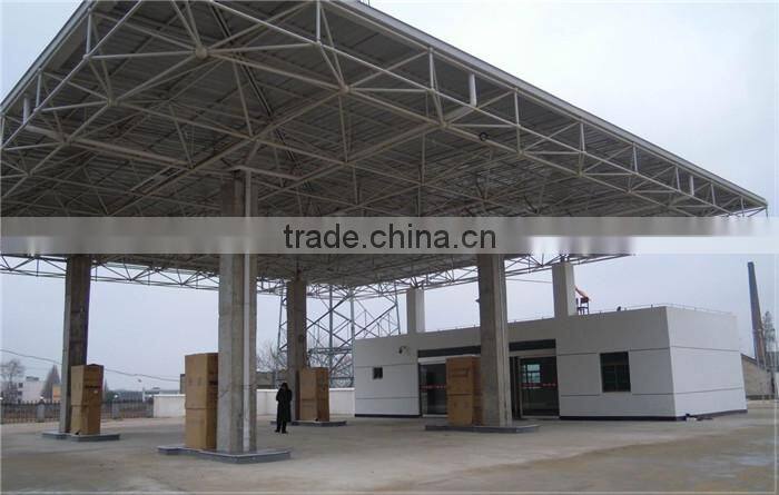 High level steel building structures fuel filling station