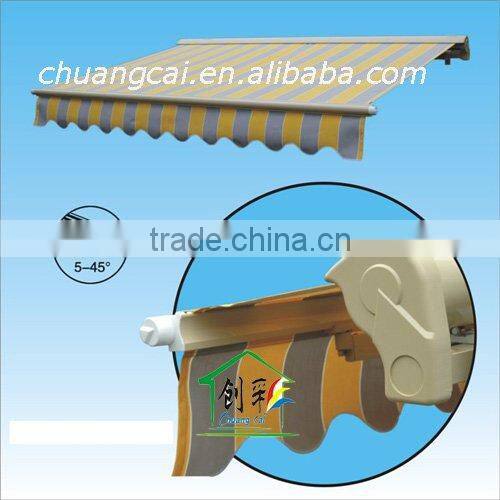 Folding arm awning