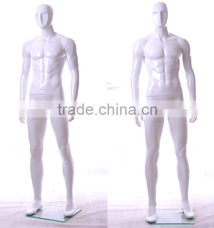 glossy white full body male mannequin